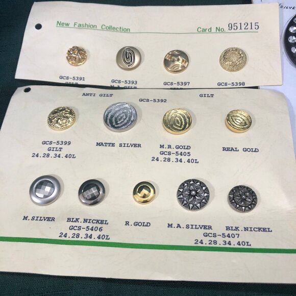 BUTTON COLLECTION ~ Vintage Salesman's Button Samples ~ Capitol, Sterling - Picture 2 of 11